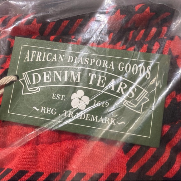 Denim Tears Red and Black Joggers